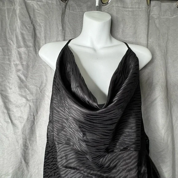 2 for $15// SHEIN Black Backless Drape Dress - Picture 2 of 5